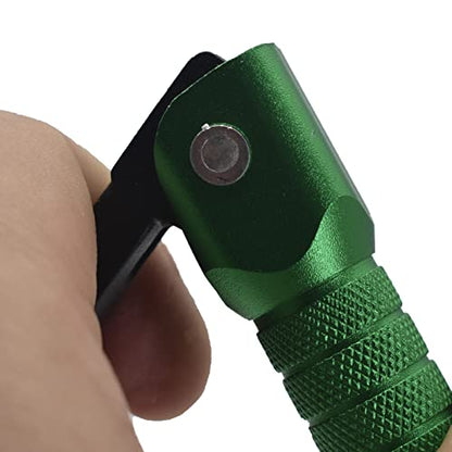 CNC Aluminum Gear Shifter Lever, Foldable Gear Shift Lever Fit for 50cc 110cc 250cc CRF50 XR50 XR CRF Dirt Pit Monkey Bike Motorcycle ATV Quad Accessories Parts (Black&Green) - color: Black&Green