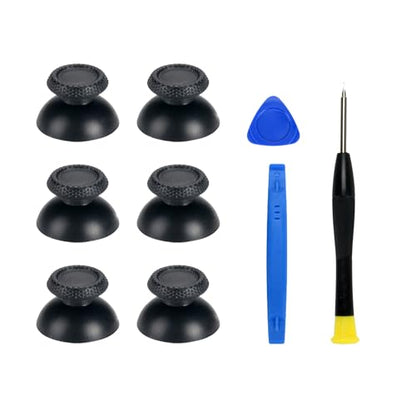 COMZPLIFE 6 Pack Black Replacement Thumbsticks for DualSense PS5 Controller, Custom Analog Thumb Stick Joystick Grip Replacement for Playstation 5 Controller - size: 6Pcs
