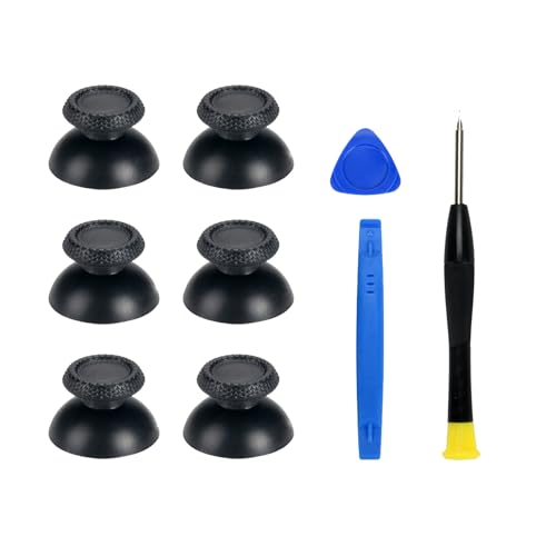 COMZPLIFE 6 Pack Black Replacement Thumbsticks for DualSense PS5 Controller, Custom Analog Thumb Stick Joystick Grip Replacement for Playstation 5 Controller - size: 6Pcs
