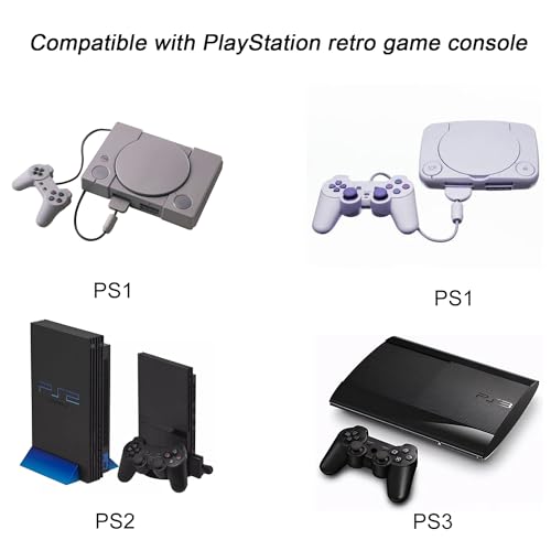 PS2 to HDMI Adapter HD-Link Cable for PS1 Support 4:3/16:9 Switch, Converter PS3 Video Signal to HDMI Signal with S-Video Singal（Support PS1，PS2，PS3） 3 in 1 - style: PS2 HDMI Converter
