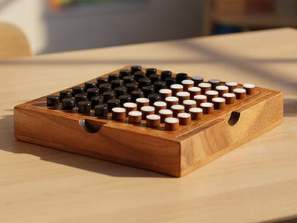 BSIRI Wooden Reversi Othello Board Game Classic Strategy Games of Family for Adults and Senior Wood Black and White Pieces and Great Gifting with Genuine Wood Looks Decoration Othelo 8 x 8 Inches. - style: Classic Othello Game