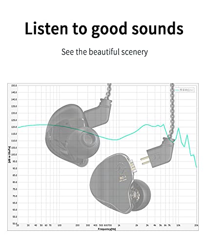 Kinboofi CCZ Melody Wired Headphones, Dynamic Hybrid Dual Driver in Ear Earphones 1BA+1DD HiFi Wired Headphones Musicians IEM Upgrade Deep Bass Suitable for Bass Vocals Pop Folk ACG (with MIC, Black)… - color: Dark, size: With Mic, style: With Mic