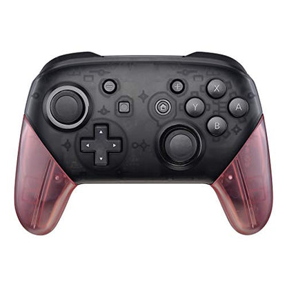 eXtremeRate Cherry Pink Replacement Handle Grips for Nintendo Switch Pro Controller, DIY Hand Grip Shell for Nintendo Switch Pro - Controller NOT Included - color: Clear Cherry Pink