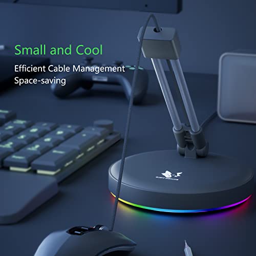 Gaming Mouse Bungee, Mouse Cable Holder, Drag-Free Wired Mouse Support for Esports, Mouse Cord Management Fixer Holder, Mouse Bungie