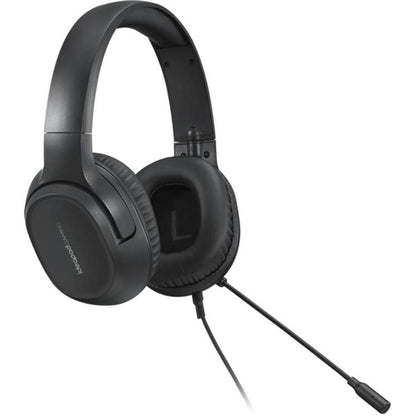 Lenovo IdeaPad H100 Gaming Headset, 50mm Drivers, Stereo Over Ear Headphones with Mic, Padded Earcups, in-Line Volume, GXD1C67963, Black - style: H100