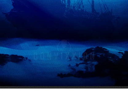 Ancient Shipwreck Ocean Neoprene Playmat Custom Made Board Game Mat for MTG TCG CCG LCG (18" x 12") - size: 18" x 12"