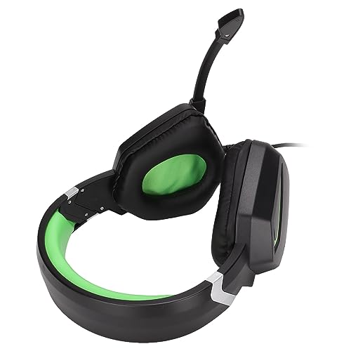 Gaming Over Ear Headset with Noise Cancelling Mic, Stereo Gaming Headphones with Volume Control, Multi Platform Compatible Headset for Switch PC, Comfortable Memory Foam C