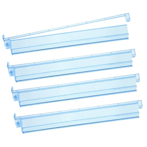 Mahjong Racks with Pushers 4PCS Set Majiang Tile Holder Acrylic Mahjong Racks Accessories and Gifts (Glitter Blue) - color: Bling Blue