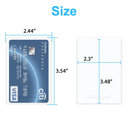 Wisdompro 10 Pack New Medicare Card Protector Sleeves, 6 Mil Clear PVC | Soft and Flexible Wallet Size Slot for Social Security Card, Insurance Card, Credit Card, Debit Card, Driver’s License - size: 10 Pack