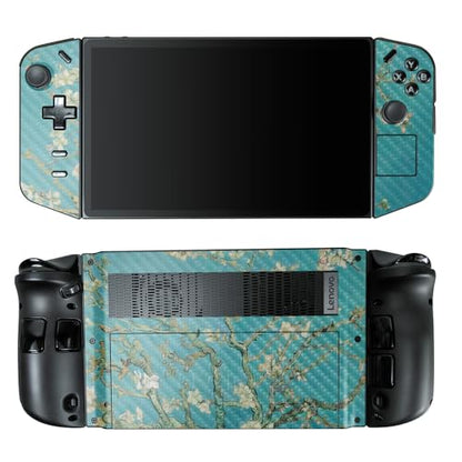Carbon Fiber Gaming Skin Compatible with Lenovo Legion Go - Almond Blossom - Premium 3M Vinyl Protective Wrap Decal Cover - Easy to Apply | Crafted in The USA by MightySkins - color: Almond Blossom, style: Carbon Fiber Textured Finish
