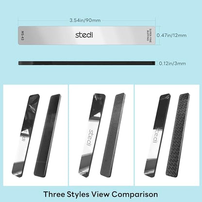 stedi Hobby Model Polishing Tools 3 PCS, Precision Glass Polishing Files | #320-400 Grit, #400-600Grit, #10000 Grit - style: 3 PCS Glass Files