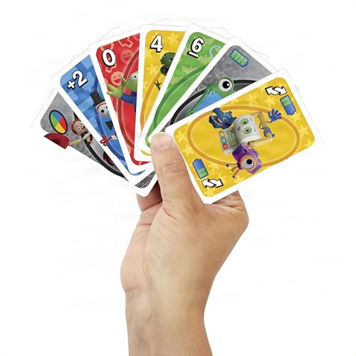Mattel Games UNO Disney and Pixar Toy Story 5 Card Game | Movie-Inspired Deck with Special Movie Fule, For Kid & Family Nights, Play During Parties, Travel & Camping