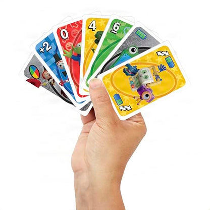 Mattel Games UNO Disney and Pixar Toy Story 5 Card Game | Movie-Inspired Deck with Special Movie Fule, For Kid & Family Nights, Play During Parties, Travel & Camping