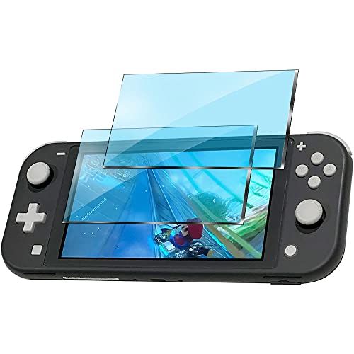 2 Pack Screen Protector for Switch Lite -Blue Light and Anti Glare Filter, Eye Protection Blue Light Blocking 9H Tempered Glass, Scratch-Resistant, HD Clarity, Bubble Free, Anti Fingerprint, Easy Installation.