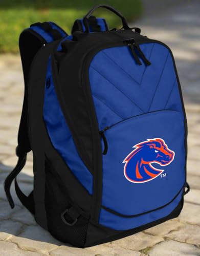 Broad Bay Boise State Backpack | Official BSU Broncos Logo, Padded Laptop Computer Section, Premium 600 Denier Nylon Fabric, - color: Blue
