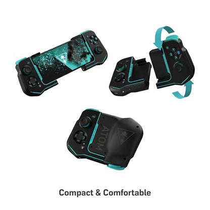 Turtle Beach Atom Mobile Game Controller with Bluetooth for Cloud Gaming on Android Mobile Devices with Compact Shape, Console Style Controls & Low Latency Bluetooth - Black/Teal - color: Black/Teal