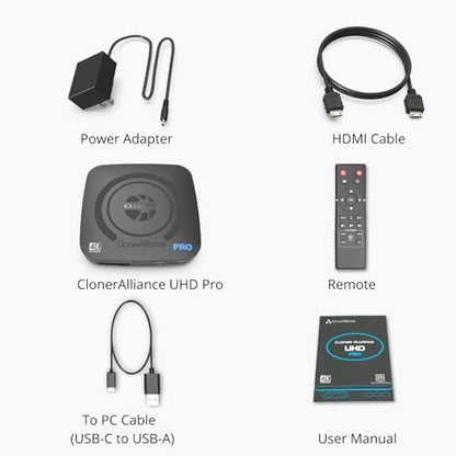 UHD Pro, 4K Video Recorder, HDMI Capture DVR with H.265/H.264 Codec, Cinematic 24fps Recording(Up to 30fps), 4K@60fps Passthrough, Pause/Resume Recording.