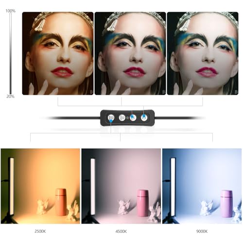 Video Conference Lighting for Computer,Portable Webcam Lights for Laptop with 3 Light Modes,Zoom Led Kit with Tripod & Clip for Live Streaming,Conferencing,Self Broadcasting,Vlog