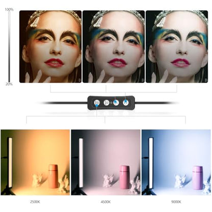 Video Conference Lighting for Computer,Portable Webcam Lights for Laptop with 3 Light Modes,Zoom Led Kit with Tripod & Clip for Live Streaming,Conferencing,Self Broadcasting,Vlog