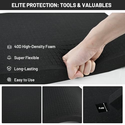 Dual-Thickness Case Foam Insert Kit 4PCS (2PCS 12x12x2" + 2PCS 12x12x0.4") - Pick and Pluck Protective Layer for Tool Drawers, Game Cases & Collectible Organizers - size: 4Pcs (2Pcs 12x12x2 In + 2Pcs 12x12x0.4 In)