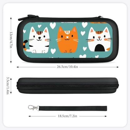 Hard Shell Travel Case Compatible with Switch, Portable Protective Carrying Bag with 15 Game Cartridges, Cats Lovers Games Accessories - color: Color(83)
