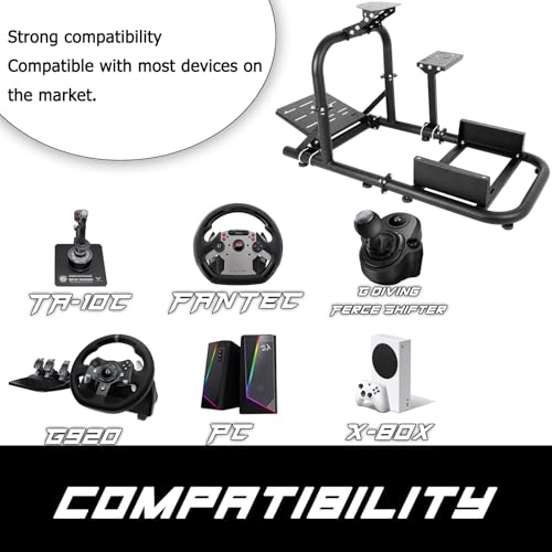 Anman G29 Racing Wheel stand With Double Gear shifter Mount Fits Logitech G25 G27 G920 G923 Foldable Gaming Steering Wheel Stand Support PC PS5 XBOX Without Pedal and Steering Wheel