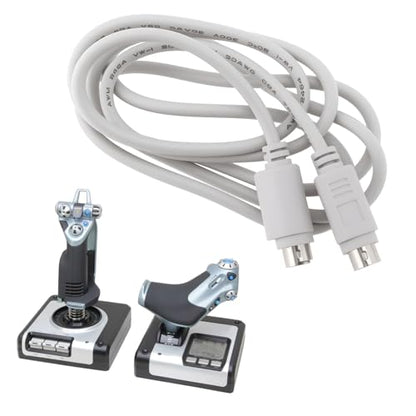 The Lord of the Tools 6Pin Din Joystick Cable 1.5m Compatible with Saitek X52 Pro Integrated PC Flight System