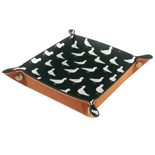 Dice Trays Birds Holder Storage Box for Dice Games Like RPG DND, Leather Dice Holder Portable Folding Rolling Dice Tray, 16x16cm - color: Multi 4