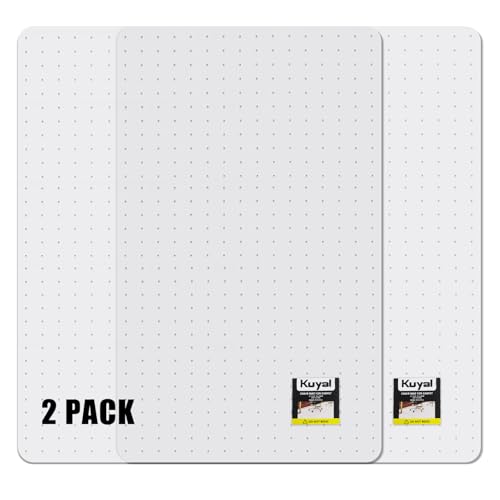 Kuyal Office Chair Mat for Carpet, Set of 2, Heavy Duty Computer Chair Mat | 40''x48'', Under Desk Protector Carpeted Clear Floors Mat, Easy Chair Movement,Ship Flat - color: Clear, size: 40" X 48" 2Pack