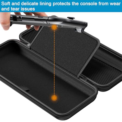 lyfLux Complete with Switch 2 Carrying Case Travel Kit – Hard Shell Case, Screen Protectors, Console & Joypad Covers, Stand & Thumb Grips – Full Accessories Set for Switch 2 Only