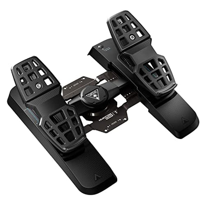 Turtle Beach VelocityOne Universal Rudder Pedals for Windows 10 & 11 PCs, Xbox Series X, Xbox Series S, and Xbox One Featuring Smooth Rudder Axis, Adjustable Brakes and Pedal Width – Black | Windows PC, Xbox Series X|S, Xbox One, Hall-Effect Axes, Swappab