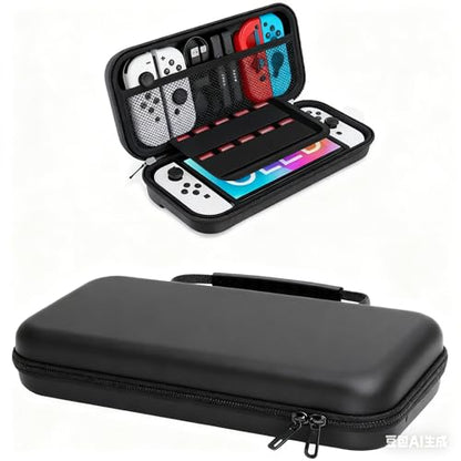 For Nintendo Switch OLED/Switch Hard Carrying Case, 10 Game Card Slots, ABS Hard Shell, Portable Travel Bag with Handle, Shockproof & Waterproof Protective Storage Pouch for Console, Joy-Cons - size: For Nintendo Switch 1