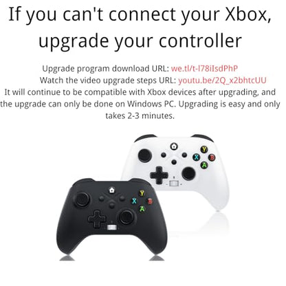 Gamrombo 2 Pack Wireless Controller Replacement for X-box One, X-box Series X|S Controller with Audio Jack & Volume Button/Turbo/Macro/Dual Shock, with 2.4GHz Adapter Black+White - Need to Upgrade