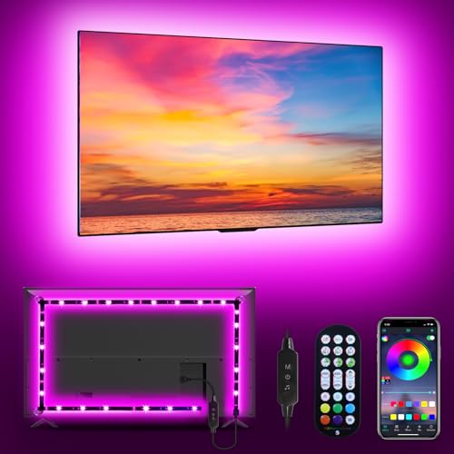 MATICOD LED Lights for TV Led Backlight, 9.84ft RGB Led Strip Lights USB TV Lights Behind 32-43in, APP Remote Control Music Sync TV Led Light for Bedroom Gaming Home Décor - color: Multicolor, size: 9.84FT for 32"-43" TV