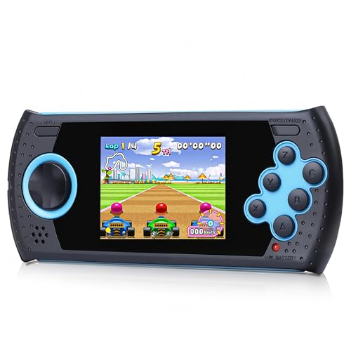 16 Bit Handheld Game for Kids Built-in 230 HD Classic Retro Video Games USB Rechargeable 3.0 Inch Childrens Travel Electronics Toys Portable Gaming Player System Gift for Boys Girls Ages 4-8-12 - style: Blue