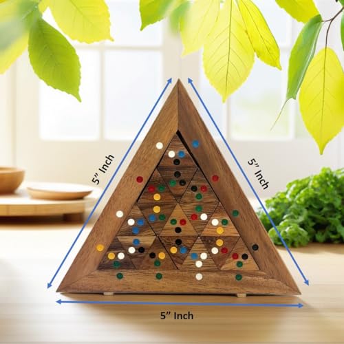 Color Match Triangle Wooden Puzzle Brain Teaser - style: Triangle Color Match