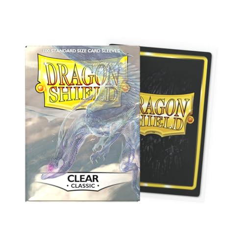 Dragon Shield | Standard Size Card Classic Sleeves | 100 CT - Smooth & Tough Premium TCG Sleeves - Compatible with Pokemon, Flesh & Blood, One Piece & Magic the Gathering | Clear - color: Clear