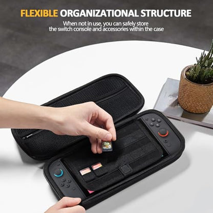 AWINNER Compatible for Switch 2 Carrying Case Hard Travel Case with 12 Game Cartridges and Pocket Accessories (12 Game Cartridges) - style: 12 Game Cartridges