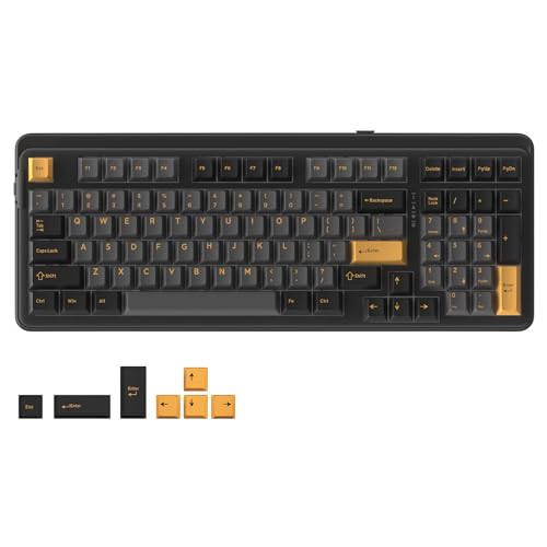 DAREU EK98pro Wireless Mechanical Keyboard,96% Creamy Gaming Keyboard with Number Pad,Tri-Mode BT/2.4GHz/USB-C,Pre-lubed Linear Switches,Gasket Structure,Hot Swappable Custom,Backlit for Win/Mac - color: Black