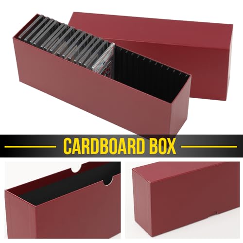 CROSSDESIGN Slotted Graded Card Storage Holder Container Trading Cards | Boxes with Slat Storage Boxes