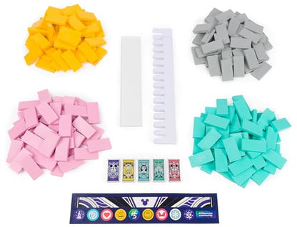 Spin Master Games Disney 100 H5 Domino Creations Classic Game | Design, Build, & Topple, Develops Motor Skills, Create Disney-Inspired Art, Includes 200 Dominoes, 1+ Players, Ages 5+ - style: Disney Dominoes Set