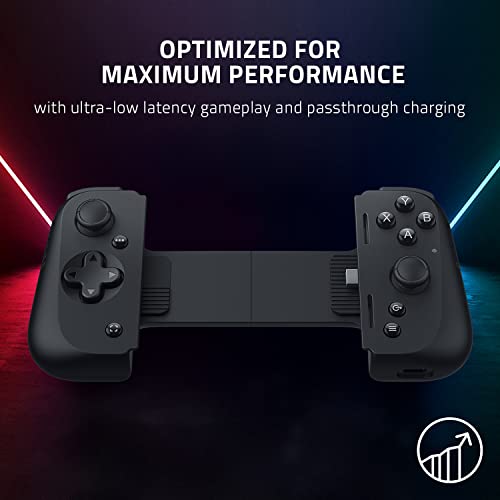 Razer Kishi V2 Mobile Gaming Controller for Android: Console Quality Controls - Universal Fit - Stream PC, Xbox, PlayStation, Touch Screen Android Games - Customizable Triggers - Ergonomic Design - color: Black, style: Kishi V2