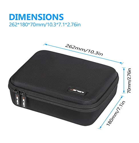 JSVER Hard Case for GoPro Cameras Carrying Case For Gopro Hero 13/12/11/10/9/8/7/AKASO EK7000/AKASO Brave 4 4K /Brave 7 LE/Brave 8/AKASO V50X /insta360 and Other Action Cameras - size: Large
