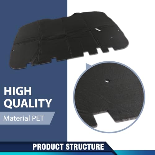 PIT66 Hood Insulation Pad 1/2" with Clips Compatible with Chevy Tahoe 2000-2006/Compatible with Chevy Suburban 1500 2500 2000-2006 - style: 2000-2006 Chevy Tahoe/Suburban