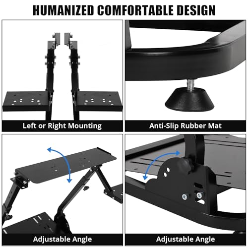 GarveeTech G920 Racing Steering Wheel Stand Shifter Mount fit, Wheel Stand, Height Adjustable & Foldable Steering Wheal Stand Compatible with G25, G27, G29, G920 Gaming NOT Included Racing Wheel | Height Adjustable & Foldable Steering Wheal Stand Compatib