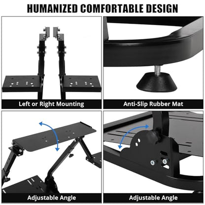 GarveeTech G920 Racing Steering Wheel Stand Shifter Mount fit, Wheel Stand, Height Adjustable & Foldable Steering Wheal Stand Compatible with G25, G27, G29, G920 Gaming NOT Included Racing Wheel | Height Adjustable & Foldable Steering Wheal Stand Compatib