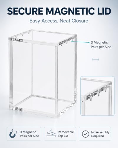 2-Pack Booster Bundle Acrylic Case, Standard 6-Pack, Not for New Tall Boxes | 5mm Acrylic, Magnetic lid, UV and dust resistant, Not for Perfect Order, Ascended Heroes, Chaos Rising or future tall boxes - size: (2-Pack)Booster Bundle Case