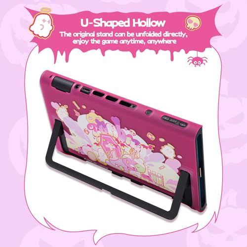 GeekShare Slim Protective Case Compatible with Switch 2 (2025), Anti-Scratche and Shock-Absorption Dockable Hard Shell for Switch 2 Game Console - Patch Moe Doll - color: Patch Moe Doll