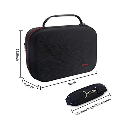 Carrying Storage Case for Nintendo Switch,Large Protective Travel Hardshell Messenger Bag for Switch Console, Pro Controller, Accessories Switch Dock, AC Adapter with 16 Game Cards and Shoulder Strap