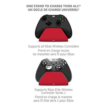 Controller Gear Pulse Red Universal Xbox Pro Charging Stand with 1100 Mah Rechargeable Battery, Charging Station for Xbox Series X|S and Xbox One - color: Pulse Red, style: Next Gen - Series X|S, Forward + Backward Compatible